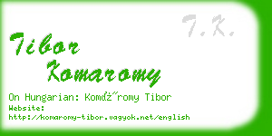 tibor komaromy business card